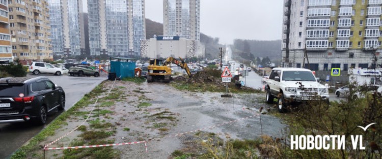 На Зелёном Углу во Владивостоке начали строить разворотное кольцо для автобусов